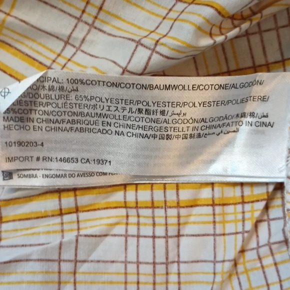 C/MEO COLLECTIVE Yellow Cotton Accent Sleeve Blouse OOO - Picture 4 of 4